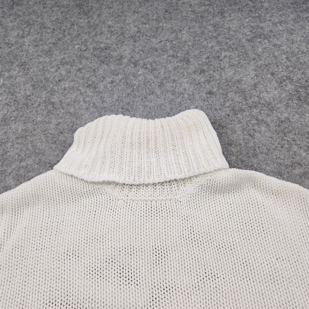 Ralph Lauren Purple Label Sweater Womens L Large White Turtleneck Pullover Knit - Picture 5 of 15